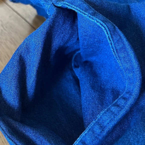 Jane Ashley vintage full button front denim dress, size Large - Picture 4 of 4